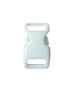 Klamra zatrzask plastik 5/8" 15mm - 13 biały