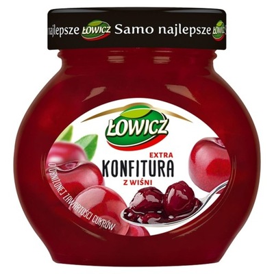 Łowicz Konfitura extra z wiśni niskosłodzona 240 g