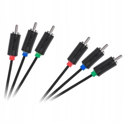 Kabel 3xRCA Component 1,8m Cabletech standard