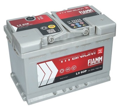 Акумулятор fiamm tytanium pro 80ah l3 80p 74ah фото №1