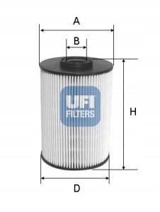 UFI FILTERS 26.037.00 FILTRO COMBUSTIBLES  