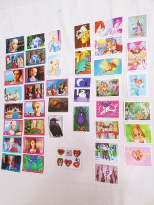 Zestaw nalepki naklejki Panini Winx Barbie 40 szt