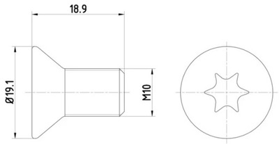 VARŽTAS DISKAI STABDŽIŲ M10X1,5 /2SZT/ TPM0010/TEX 