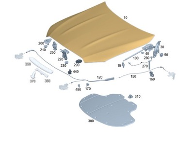 Передняя капот, крышка двигателя mercedes w206 фото №1