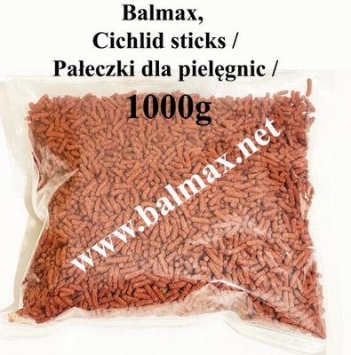 Balmax Cichlid sticks, Pałeczki dla pielęgnic, pokarm dla ryb, 1kg,