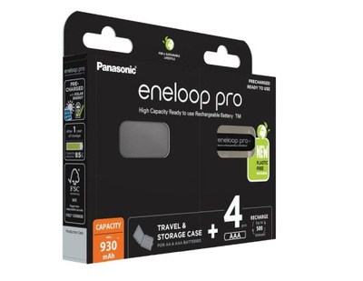 PANASONIC ENELOOP PRO AAA 930mAh 4 szt + box