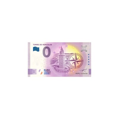 BANKNOT 0 EURO TORRE DE HERCULES 2022 LEUCHTTURM