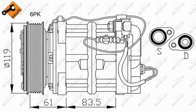 КОМПРЕСОР КОНДИЦІОНЕРА VOLVO 850, C70 I