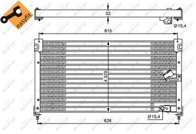 РАДІАТОР КОНДИЦІОНЕРА - КОНДЕНСАТОР EASY FIT 35348