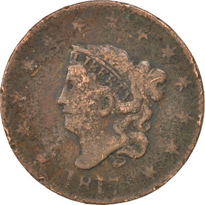 Moneta, USA, Coronet Cent, Cent, 1817, U.S. Mint,