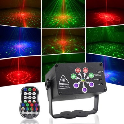 OŚWIETLENIE SCENICZNE PARTY LED REFLEKTOR SCENICZNY 8HOLE RGB UV+PILOT