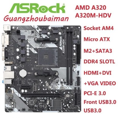 Płyta główna ASRock A320M-HDV R4.0 DDR4