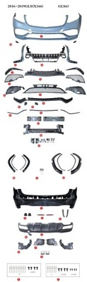 Bodykit do mercedes gl-class x166 2016 - 2019 стиль amg 63s фото №1