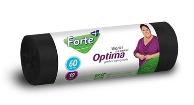 Worki na śmieci Optima 60 l 10 szt Forte+