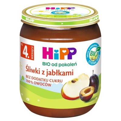 HiPP BIO Śliwki z jabłkami po 4. miesiącu, 125g