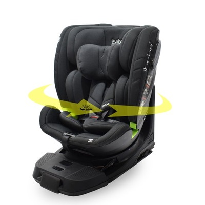 IBEBE SAFE SEAT PASISUKANTI 360 KĖDUTĖ AUTOMOBILINIS 0-36 KG ISOFIX - BLACK 