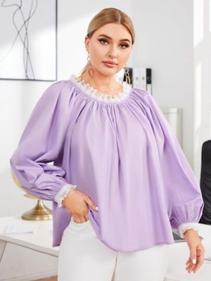 SHEIN PLUS SIZE BLUZKA ELEGANCKA FIOLETOWA 48 V3F