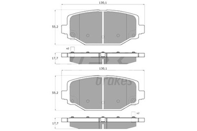 TOMEX BRAKES TRINKELĖS STABDŽIŲ LANCIA VOYAGER 11-14 GAL. 