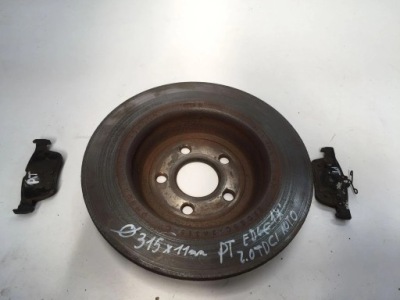 Ford edge ii mk2 2018 диск гальмівна задня 315mm фото №1