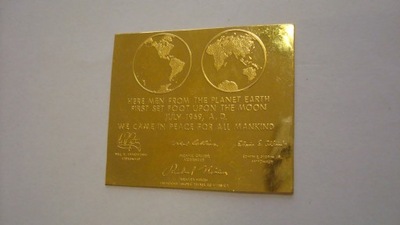 Medal USA plakietka 1969 Armstrong - na Księżycu