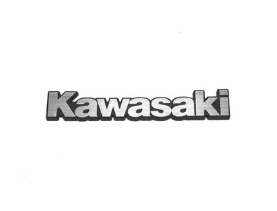 Naklejka Emblemat KAWASAKI srebrna 180x30mm