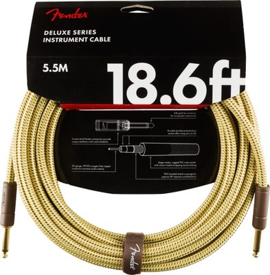 Fender Deluxe Cable Tweed 5,5m Kabel
