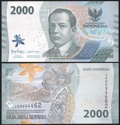 $ Indonezja 2000 RUPIAH P-163 UNC 2022