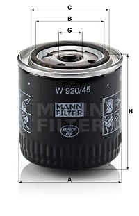 FILTRO ACEITES MANN W920/45  