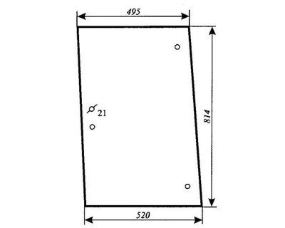 СТЕКЛО MASSEY FERGUSON LANDINI MF БОКОВАЯ