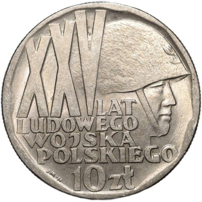 10 zł XXV lat Wojska LWP 1968