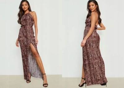 BOOHOO WZORZYSTA SUKIENKA MAXI XL