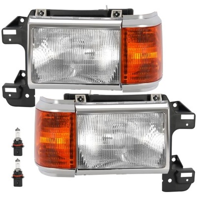 FARO FAROS REJILLAS LADO IZQUIERDO DERECHA JUEGO FORD F150 F250 F350 BRONCO 1987-1991  