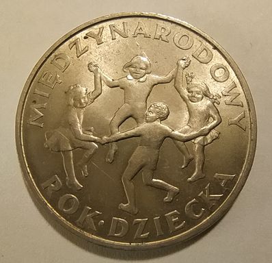 Moneta 20 zł Międzynarodowy Rok Dziecka rok 1979 / Olsztyn