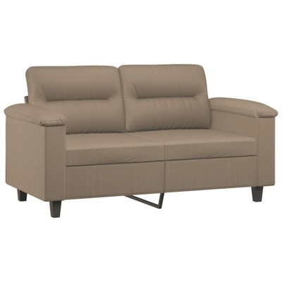 2-osobowa sofa, kolor cappuccino, 120 cm, sztuczna