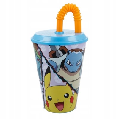 Kubek plastikowy ze słomką 430 ml POKEMON