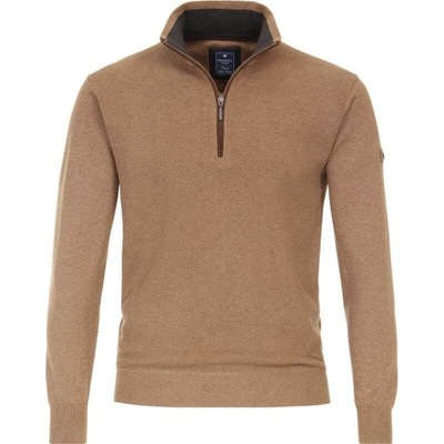 jasno-brązowy bawełniany sweter męski rozpinany Redmond M