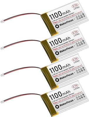 Akumulator LiPo 3.7V 1100mAh Bateria do Arduino ESP32 JST 4szt