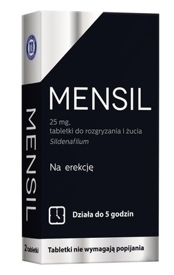 Mensil 25 mg sildenafilu x 4 tabletki do rozgryzania i żucia