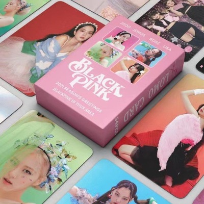 Różowo-atramentowa fotokartka Jennie Rose jisoolisablackróżowa kartka
