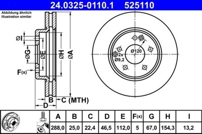 2X DISKU STABDŽIŲ DB PRIEK. W202/W210/CL203 95-11 POWER DISC 24.0325-0110. 