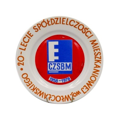 talerz okolicznościowy CZSBM porcelana Włocławek