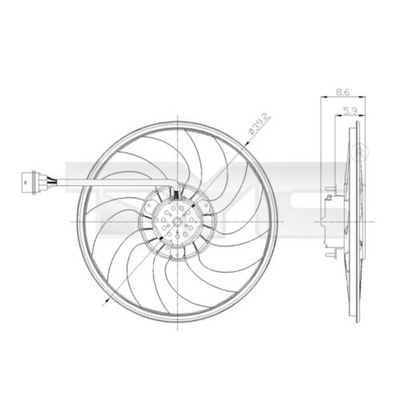 WENTYLATOR, CHLODZENIE DEL MOTOR TYC 837-0037  