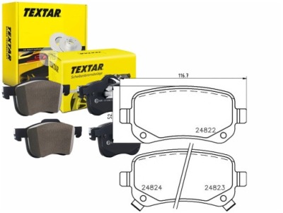 Tex2482201 тормозные колодки ham. chrysler задняя grand voyager фото №1