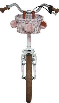 KOSZYK ROWEROWY DLA DZIECI WIKLINOWY BRUDNY RÓŻ