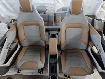 Bmw i3 i01 салон сиденья подогрев заднее сиденье туннель обивка solaric cassia фото №1