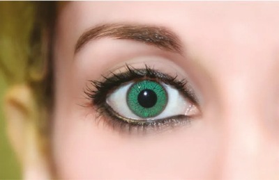 Soczewki kolorowe jednodniowe zerówki zielone oczy