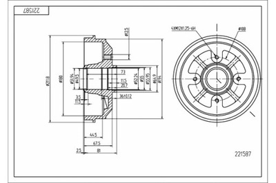 HART BEBNY DE FRENADO 2 PIEZAS PARTE TRASERA CITROEN XSARA 97- ABS  