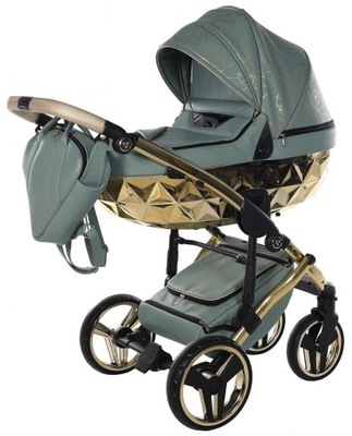 JUNAMA HEART 4w1 wózek dziecięcy Diamond 03 złoty