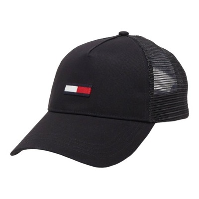 TOMMY HILFIGER CZAPKA Z DASZKIEM TJM FLAG TRUCKER CAP CZARNA