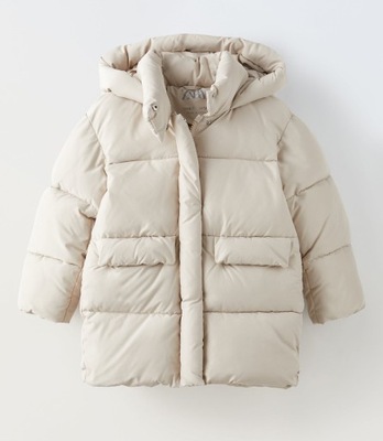 ZARA dłuższa kurtka pikowana zimowa bardzo ciepła 164